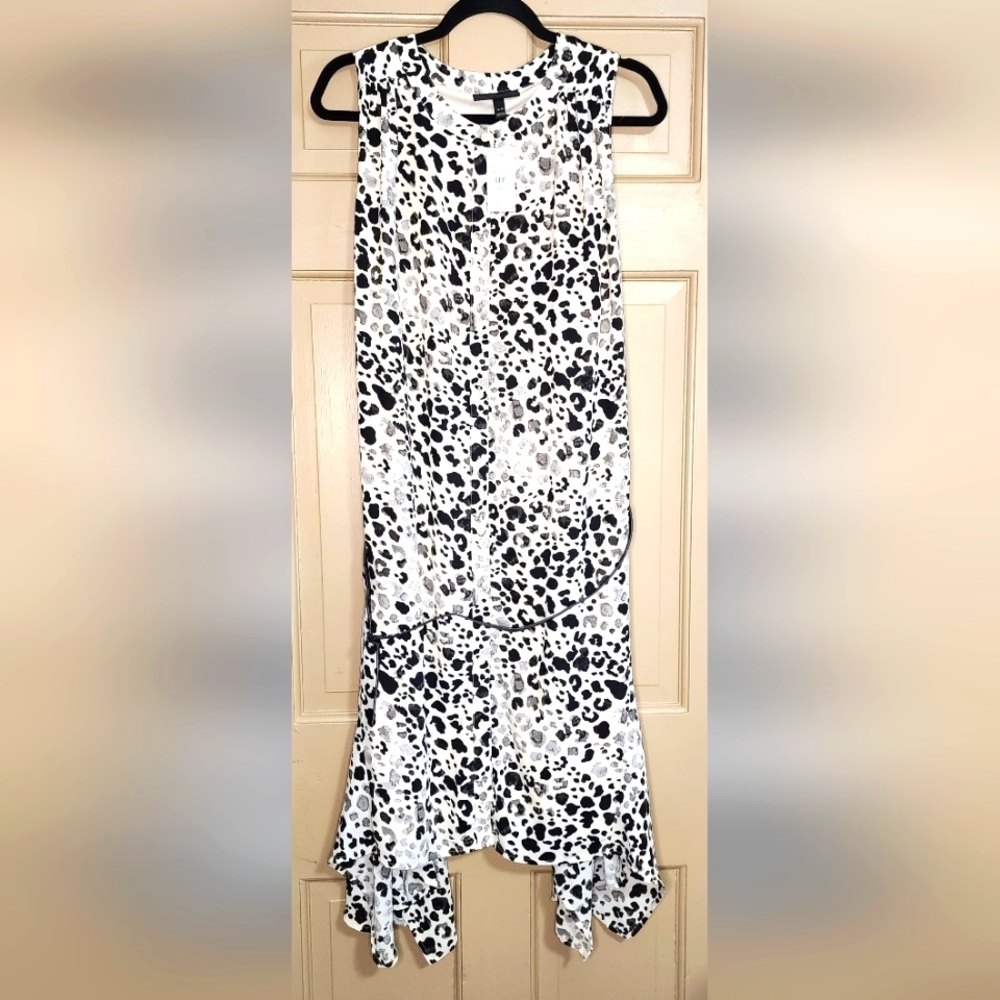 Lane Bryant Black and White Asymmetrical Dress Size 18-20 NWT